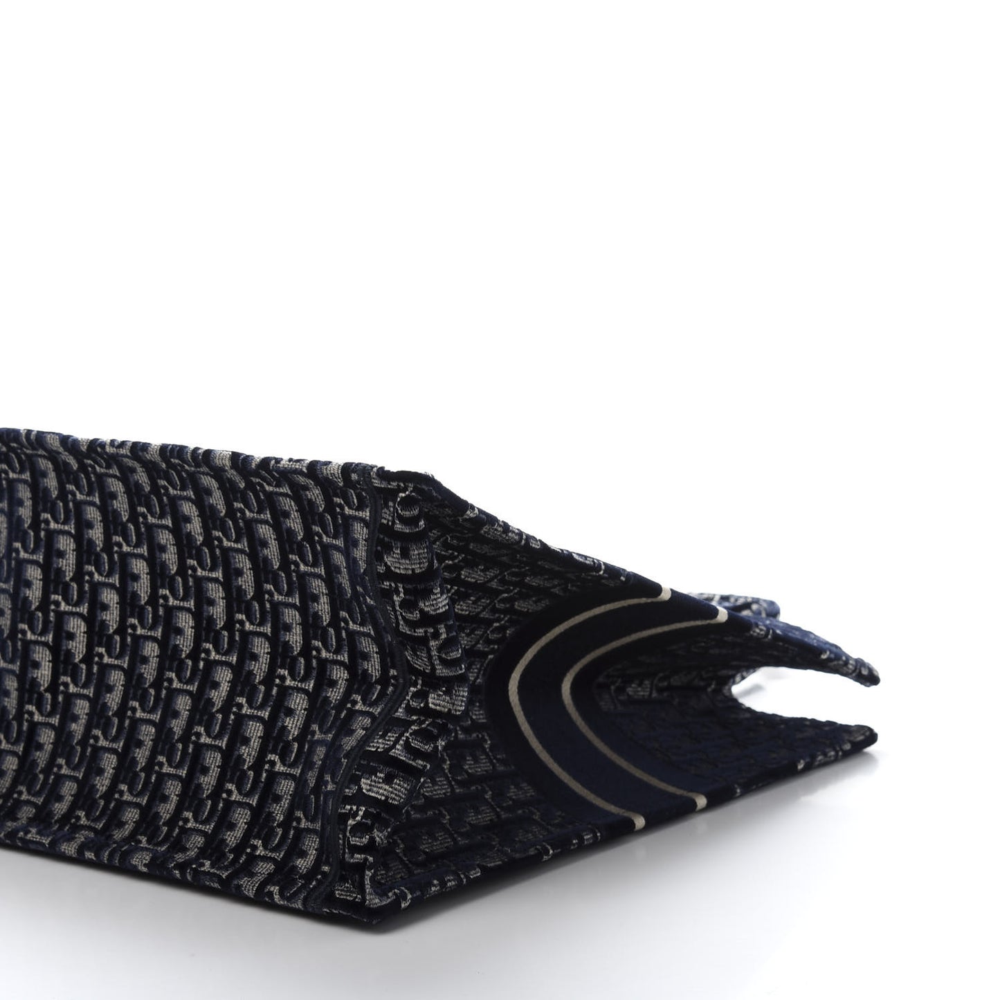 Oblique Velvet Book Tote Blue Multicolor