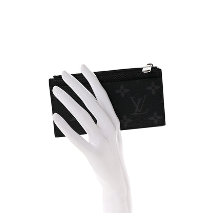 Louis Vuitton Monogram Eclipse Taiga Coin Card Holder 2 of 6
