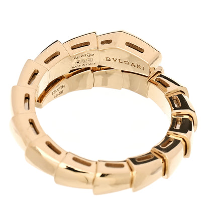 Bulgari 18K Yellow Gold Diamond Serpenti Viper Single Spiral Ring 48 4.5 4 of 5
