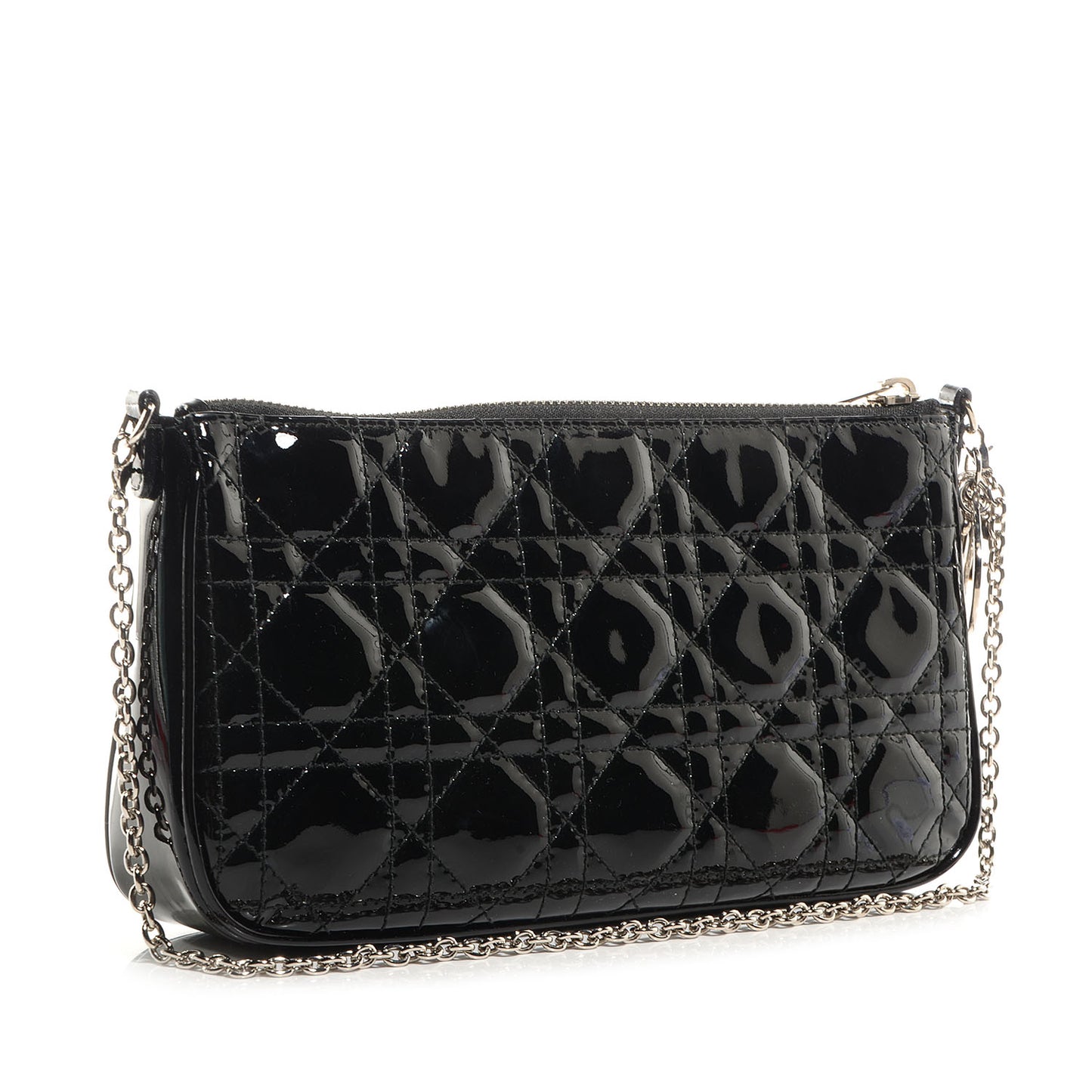Patent Cannage Lady Dior Clutch Black