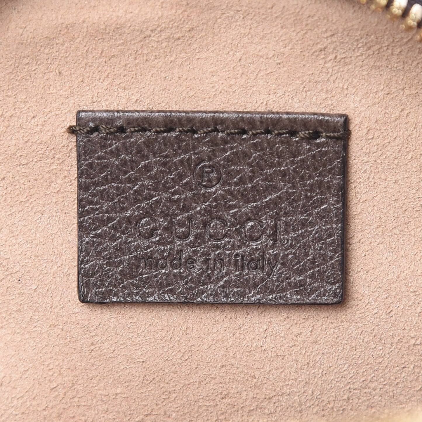 GG Supreme Monogram Web Mini Ophidia Round Shoulder Bag Brown