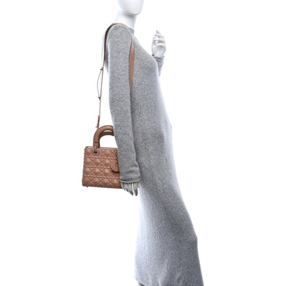Christian Dior Calfskin Cannage Diamond Small My ABCDior Lady Dior Rose Des Vents 2 of 11