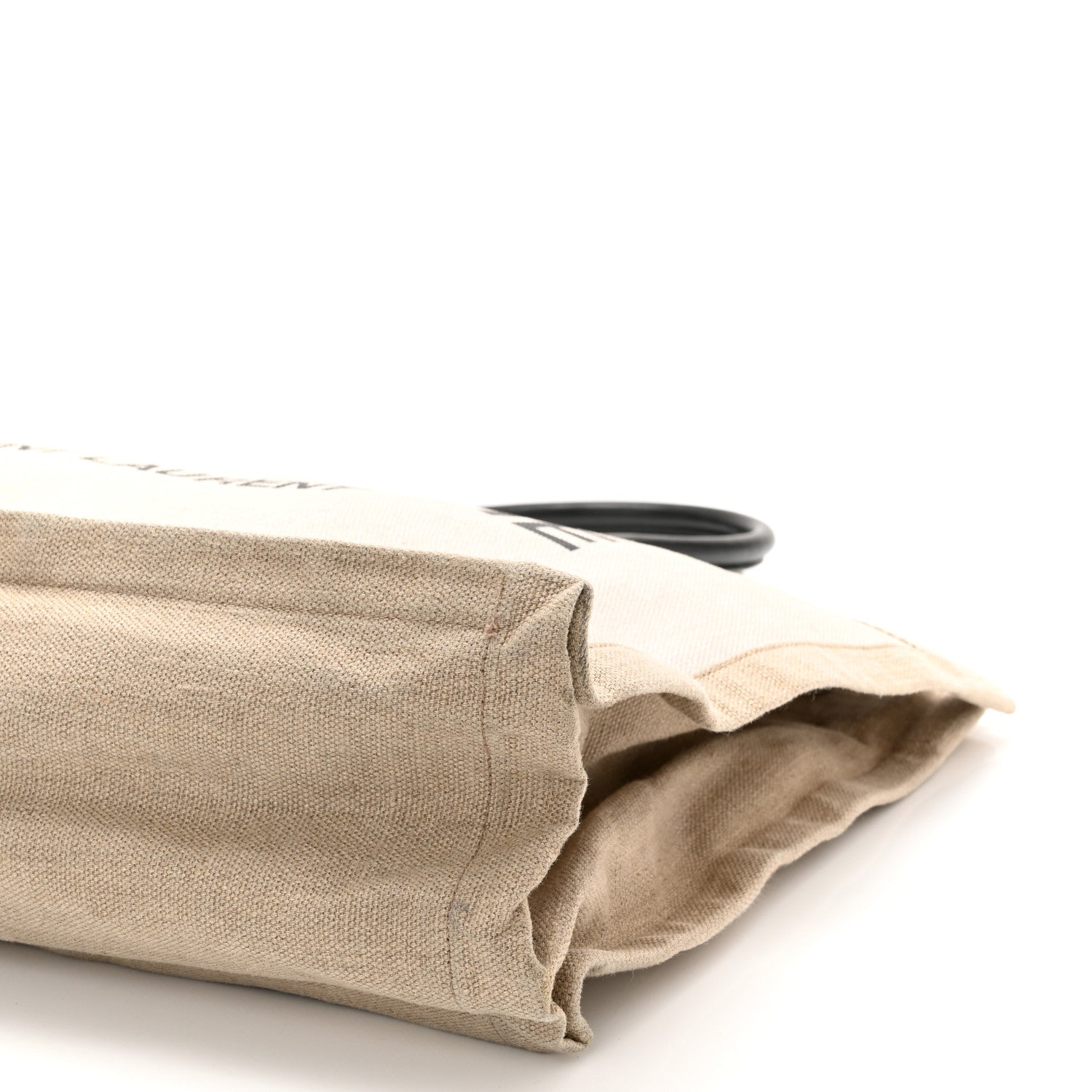 Saint Laurent Linen Calfskin Rive Gauche Tote Optic White 11 of 11