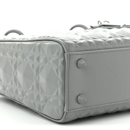 Christian Dior Calfskin Cannage Diamond Small My ABCDior Lady Dior  Gray 9 of 10
