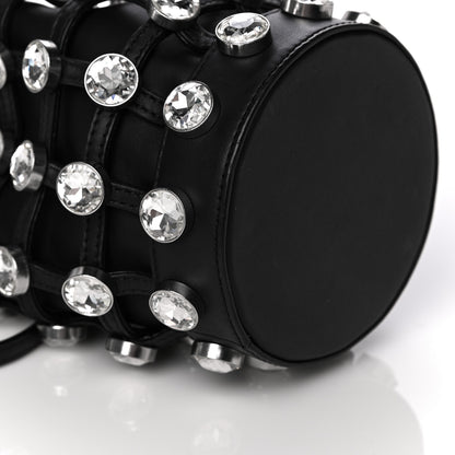Alexander Wang Calfskin Crystal Embellished Roxy Mini Bucket Bag Black 10 of 11