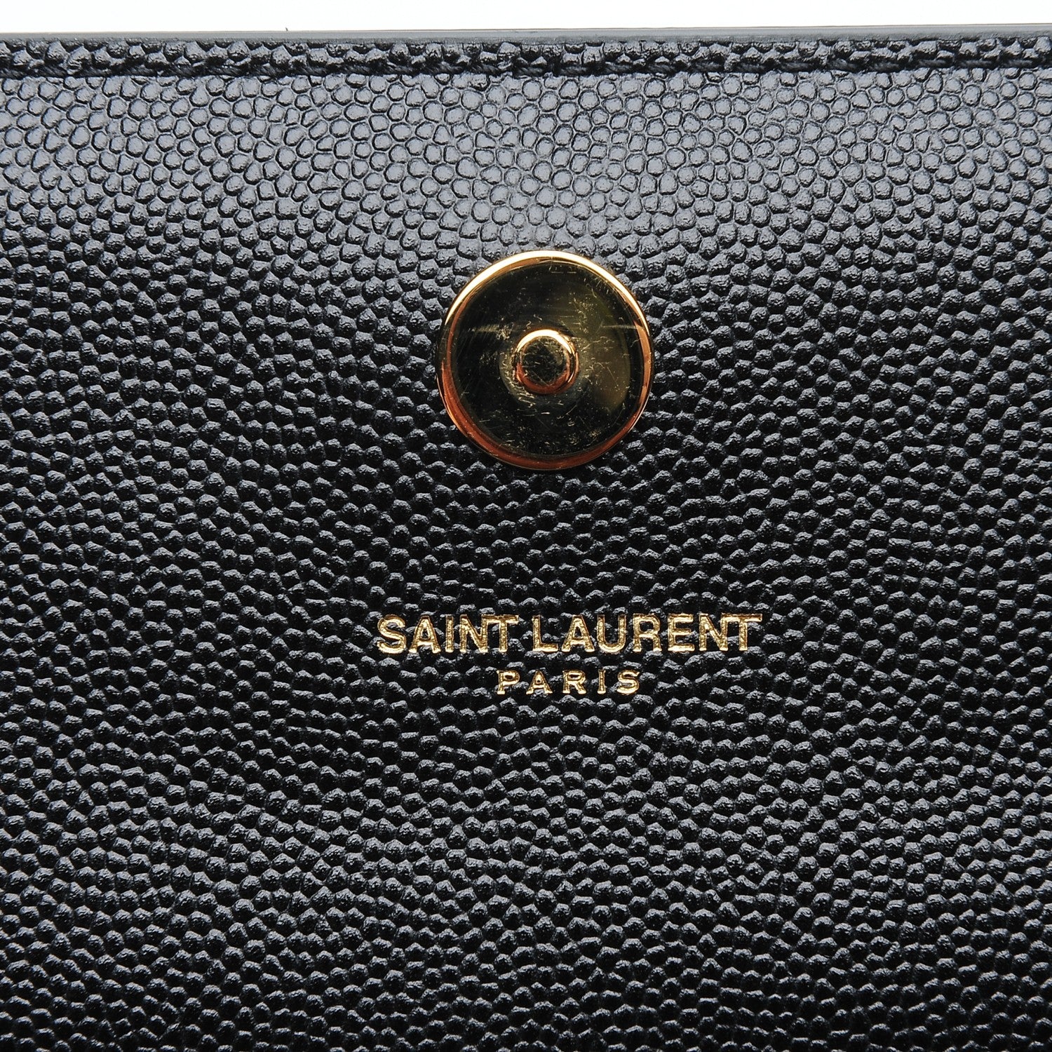 Saint Laurent Grain De Poudre Monogram Cassandre Clutch Black 6 of 6