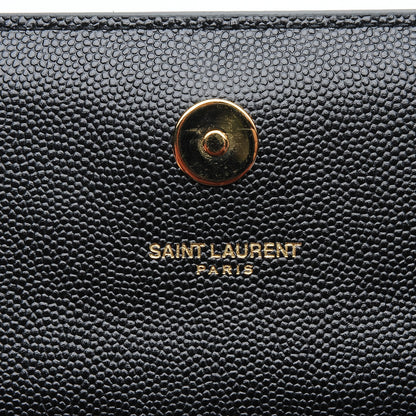Saint Laurent Grain De Poudre Monogram Cassandre Clutch Black 6 of 6