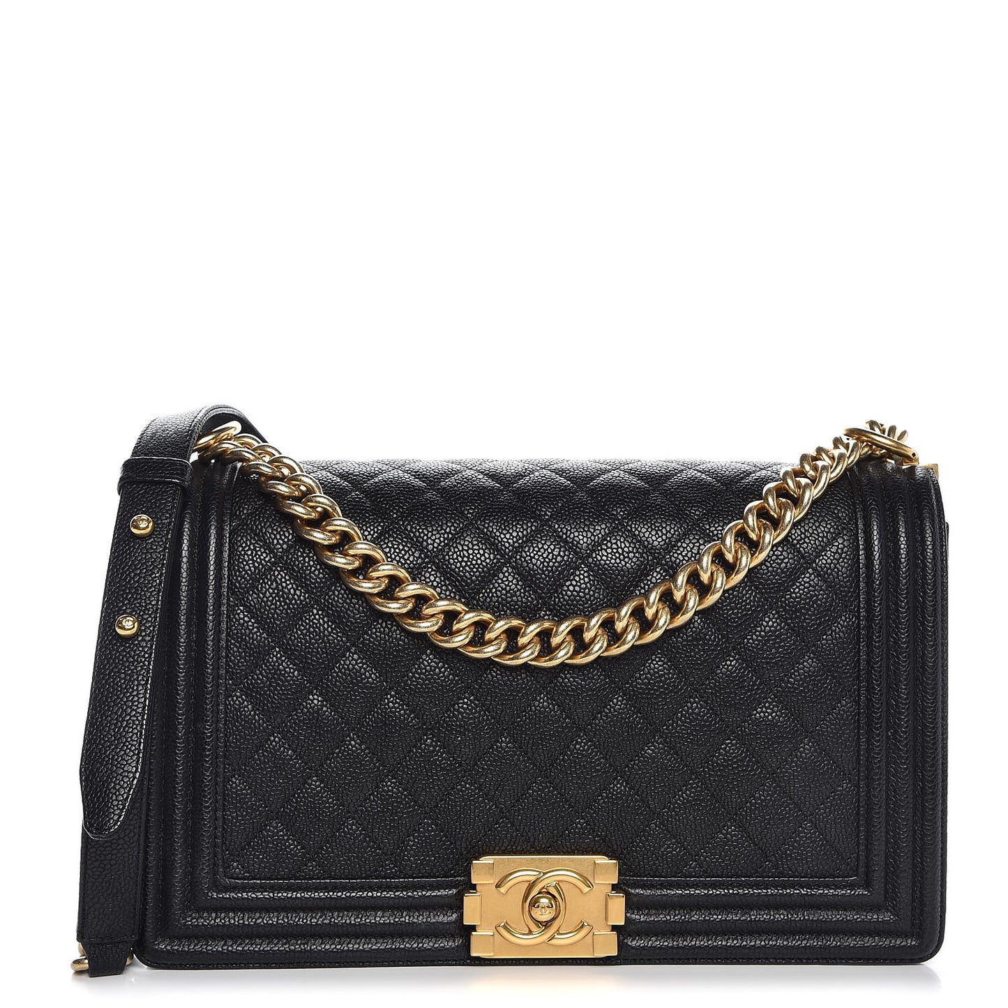 Caviar Quilted New Medium Boy Flap Black