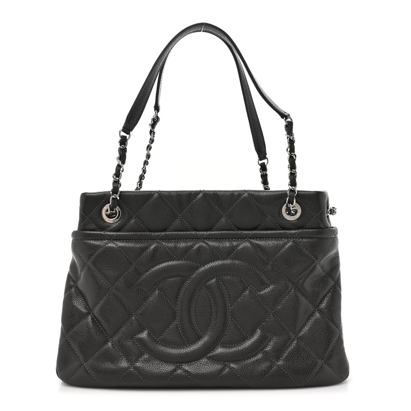 Caviar Timeless CC Soft Tote Dark Grey
