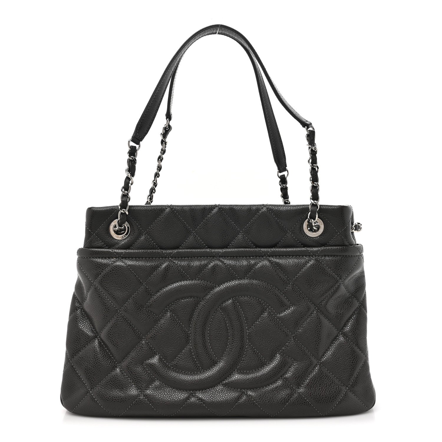 Chanel Caviar Timeless CC Soft Tote Dark Grey 1 of 11