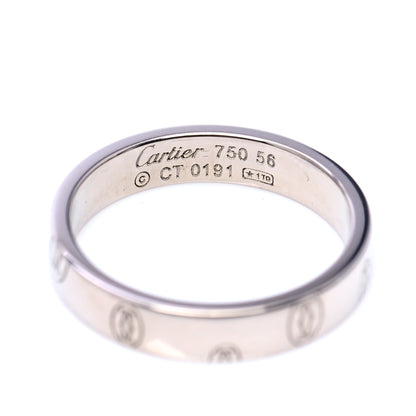 Cartier 18K White Gold 4mm Happy Birthday Band Ring 56 7.5 4 of 5