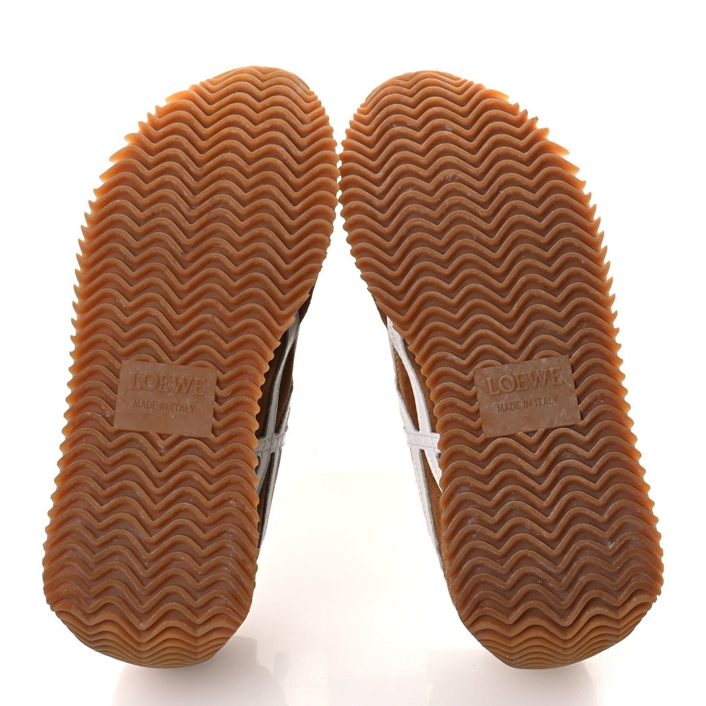Nylon Suede Flow Runner Sneakers 38 Gold