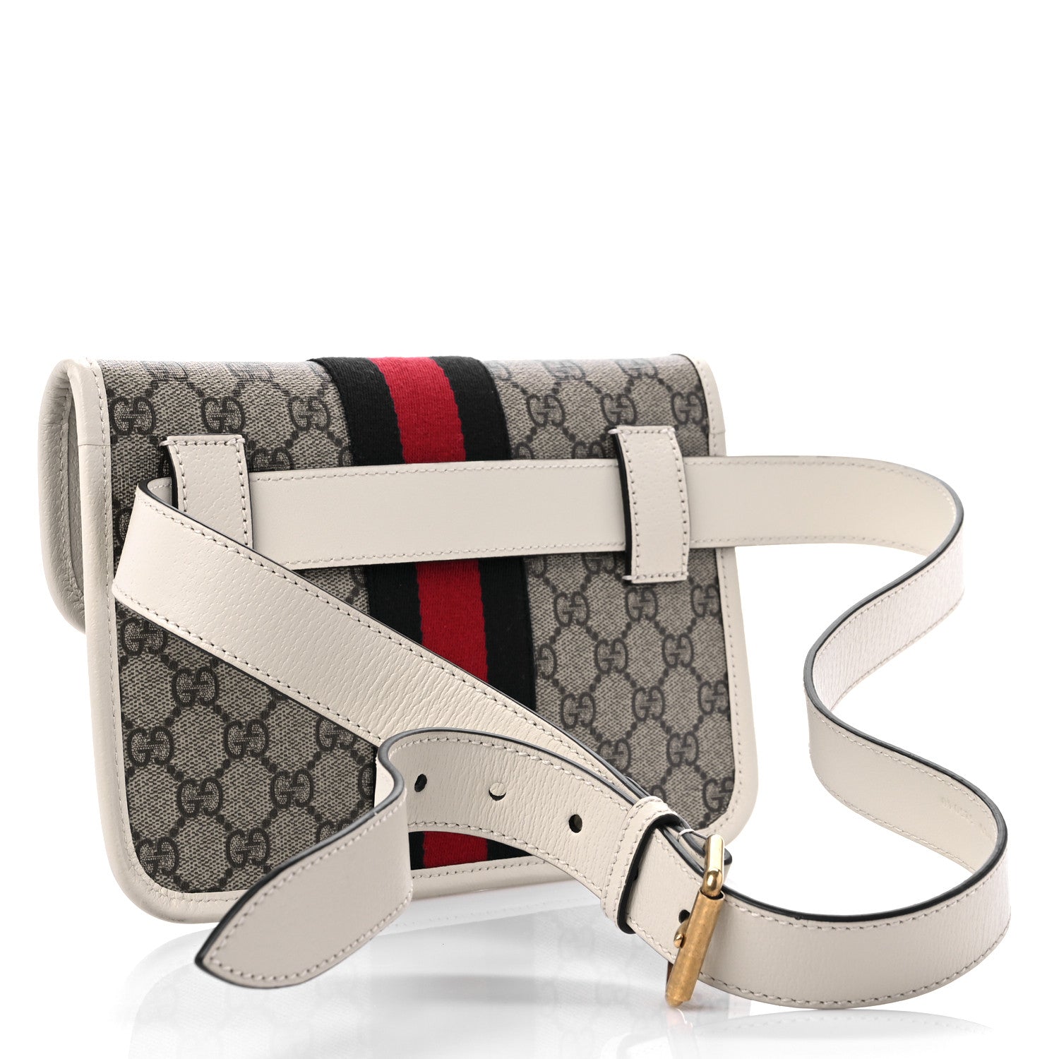 Gucci GG Supreme Monogram Web Small Ophidia Belt Bag 100 40 Brown White 3 of 10