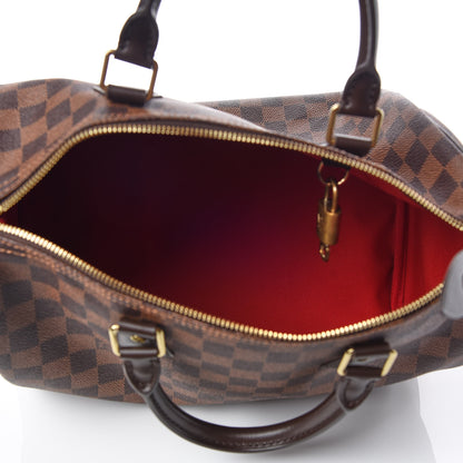 Louis Vuitton Damier Ebene Speedy 30 7 of 9