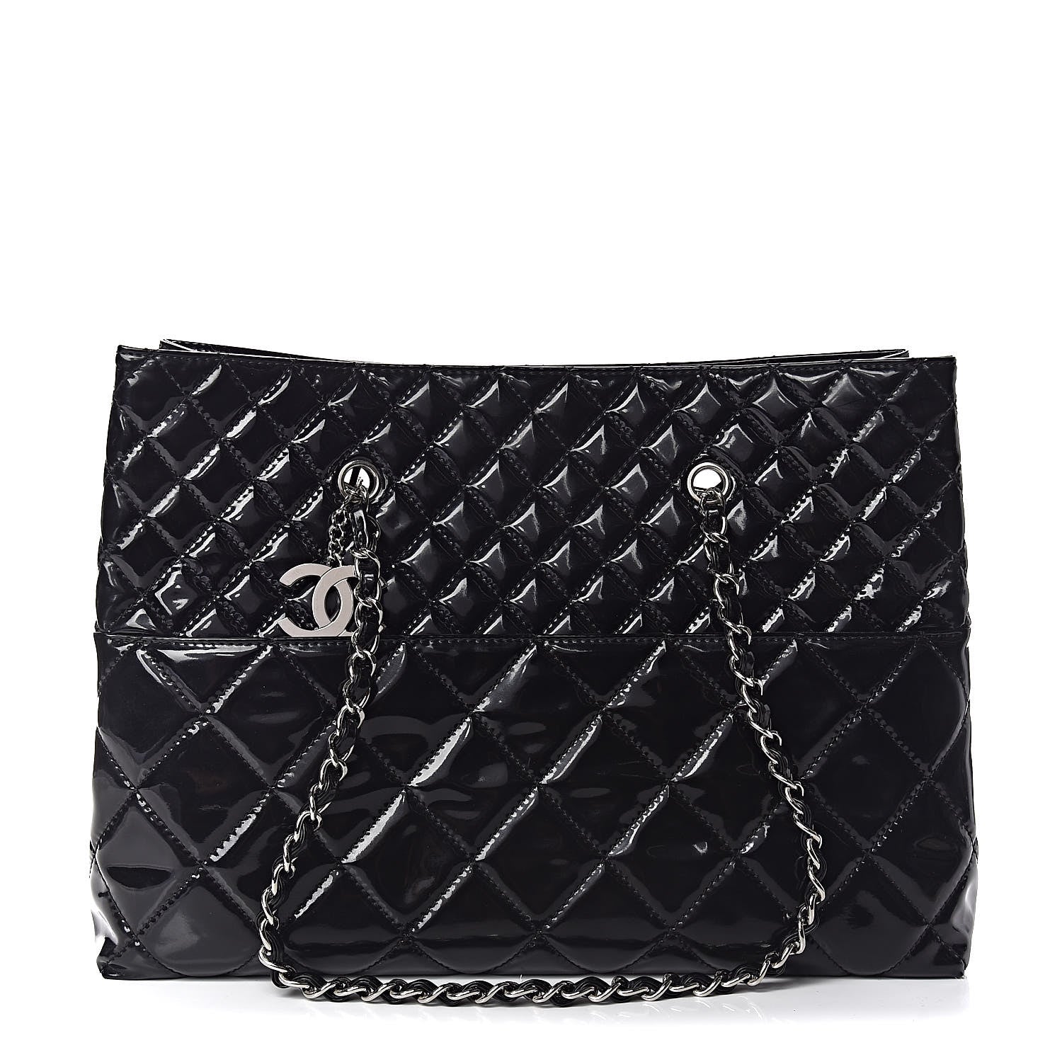 Chanel Vinyl Quilted Large In The Business Tote Black 1 of 10