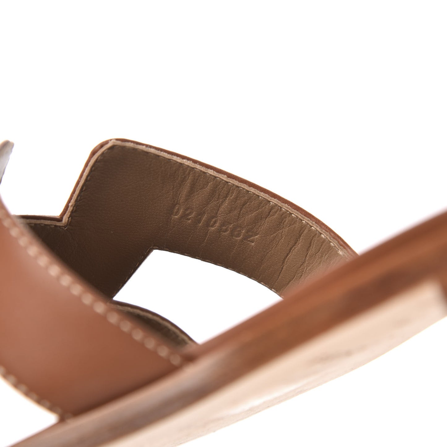 Box Calfskin Oran Sandals 37.5 Gold