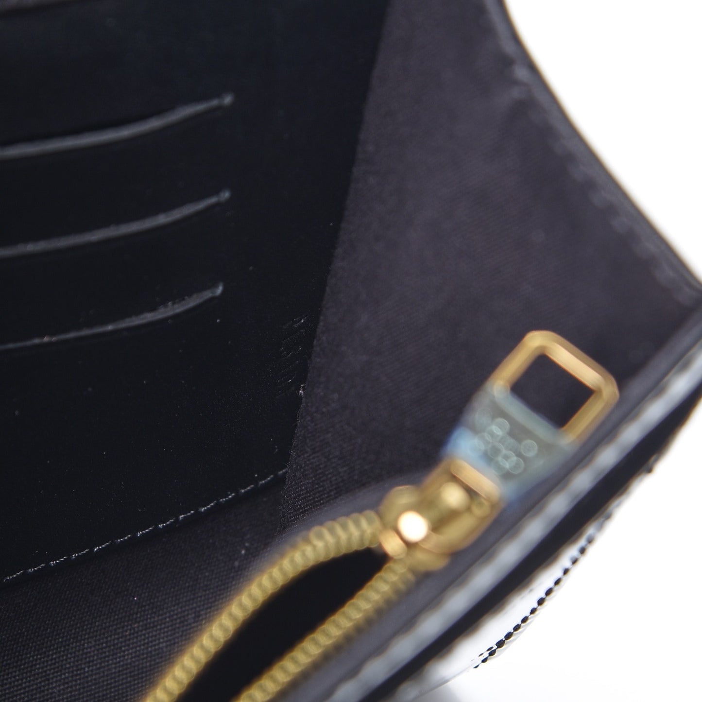 Patent Louise Clutch Black