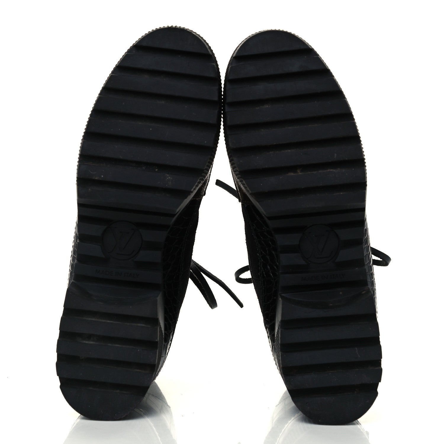 Louis Vuitton Suede Calfskin Monogram Laureate Platform Desert Boots 38 Black 7 of 10