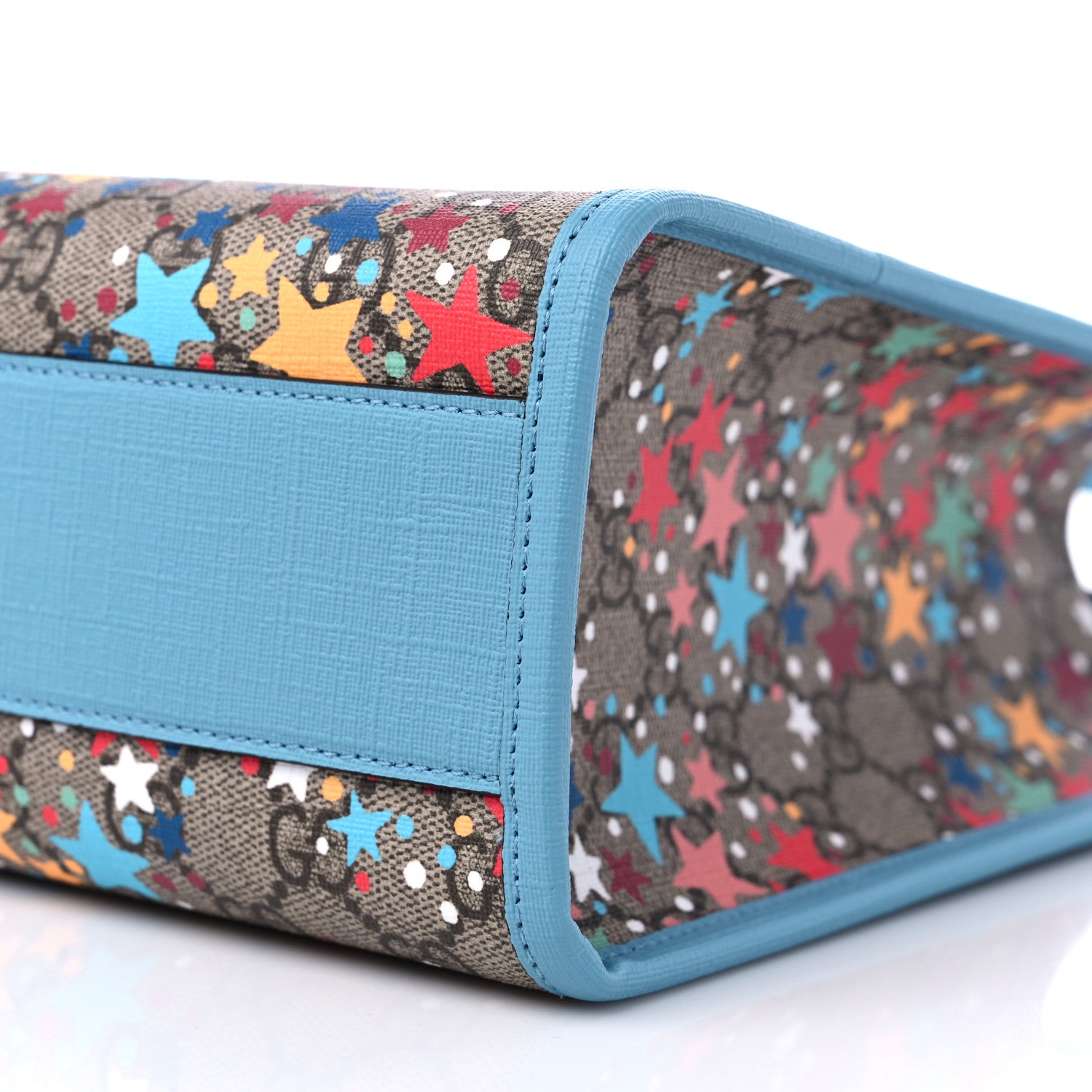 Gucci GG Supreme Monogram Star Print Childrens Tote Blue Multicolor 9 of 9