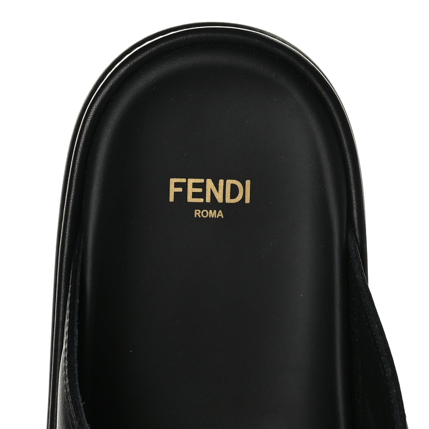 Vitello Womens Fendigraphy Slide Sandals 40 Black