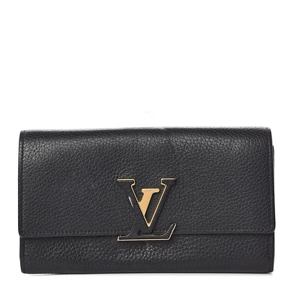 Louis Vuitton Taurillon Capucines Wallet Black 1 of 8
