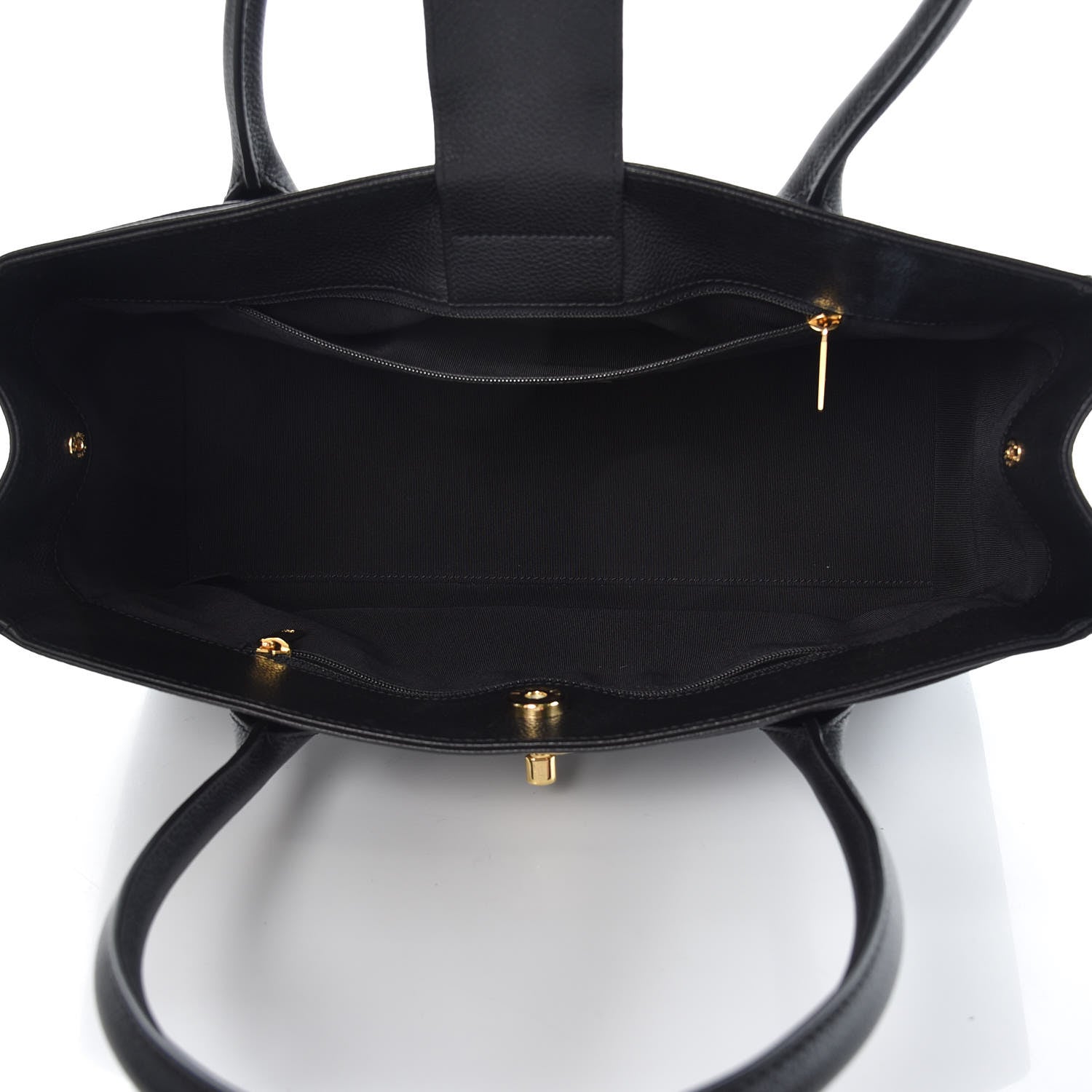 Chanel Calfskin Small Cerf Shopper Tote Black 6 of 11