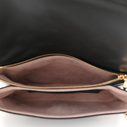 Louis Vuitton Lambskin Embossed Monogram Pochette Coussin Black 5 of 7