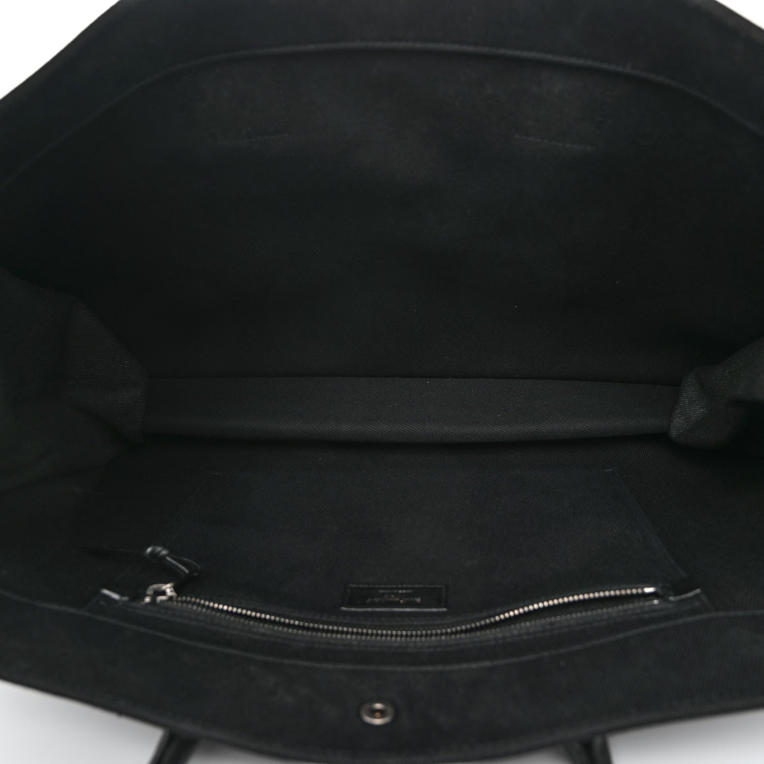 Saint Laurent Linen Calfskin Rive Gauche Tote Black 5 of 10