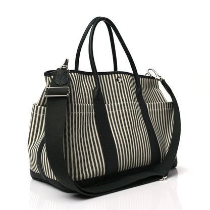 Hermes Toile Vache Country Garden Party Pockets 36 MM Tote Ecru Vert Anglais Vert Fonce 3 of 7