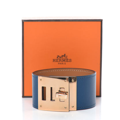 Hermes Swift Kelly Dog Bracelet T3 Bleu Agate 6 of 6