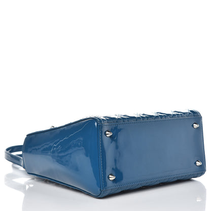 Christian Dior Patent Cannage Medium Lady Dior Blue 4 of 9