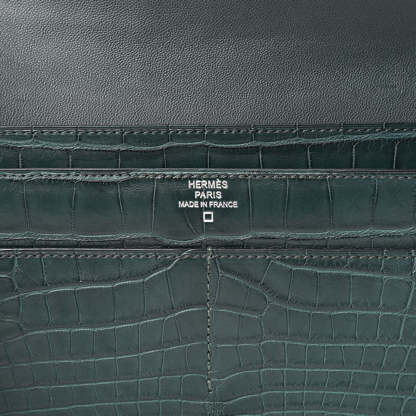 Matte Alligator Dogon Combined Wallet Vert Fonce
