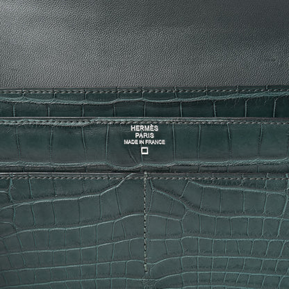 Hermes Matte Alligator Dogon Combined Wallet Vert Fonce 8 of 12