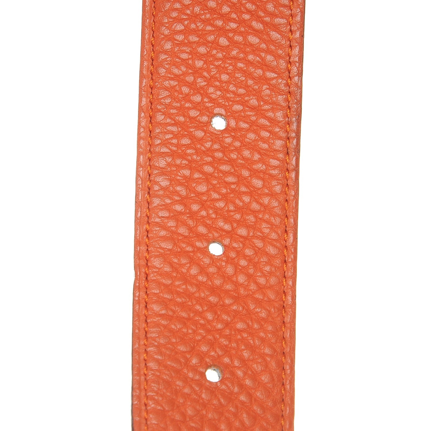 Hermes Box Togo 32mm Belt Strap 90 Orange Terre Battue 4 of 6