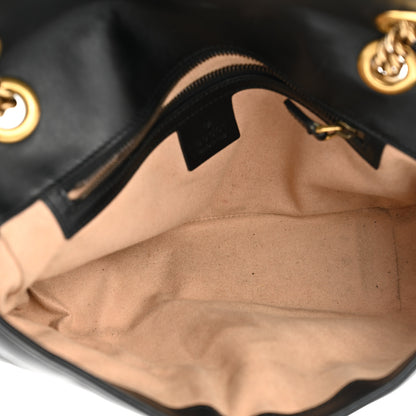 Gucci Calfskin Matelasse Small GG Marmont Shoulder Bag Black 5 of 11