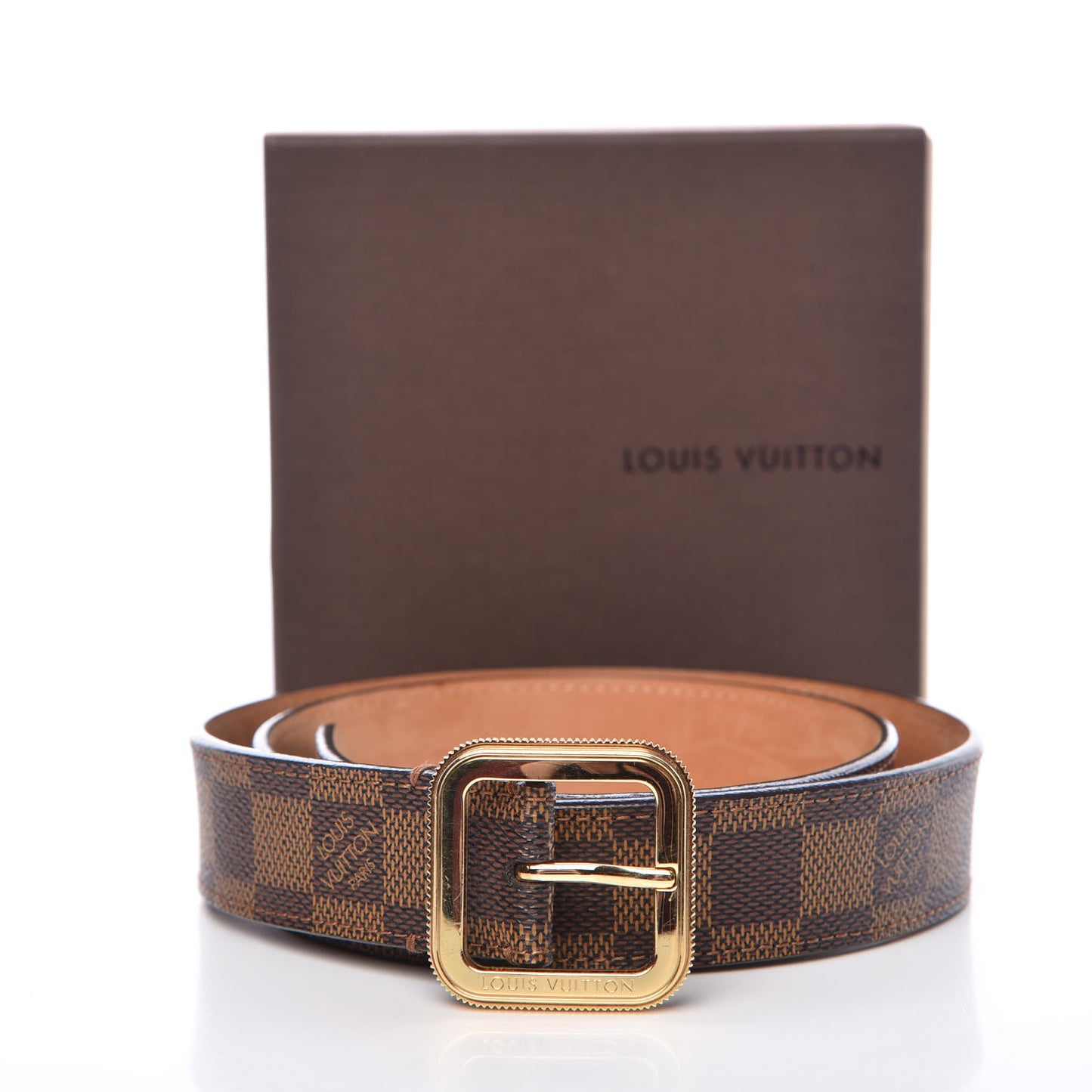 Damier Ebene Tresor Belt 80 32