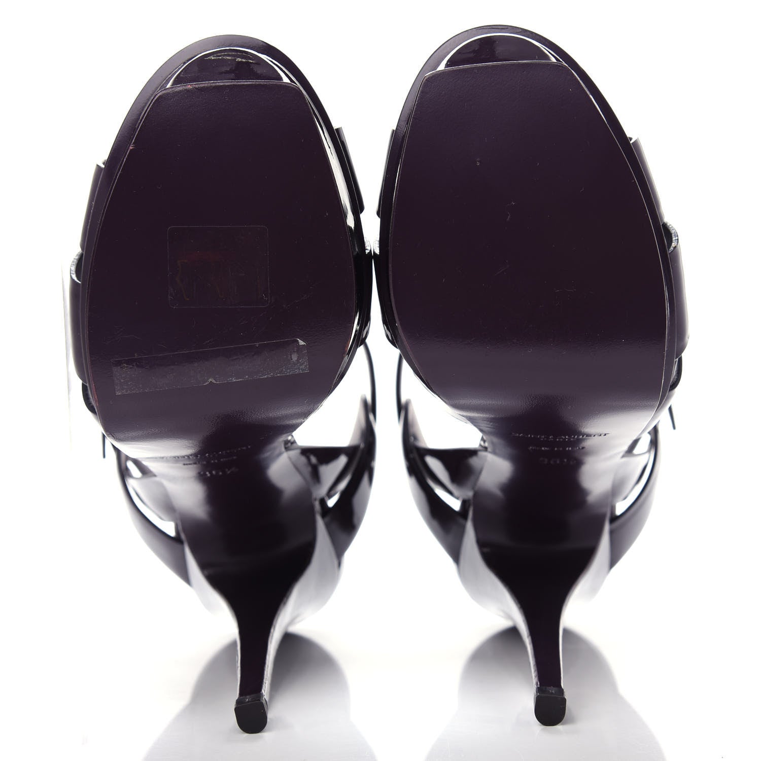 Saint Laurent Patent Soft Tribute 105 Platform Sandals 36.5 Prune 6 of 11