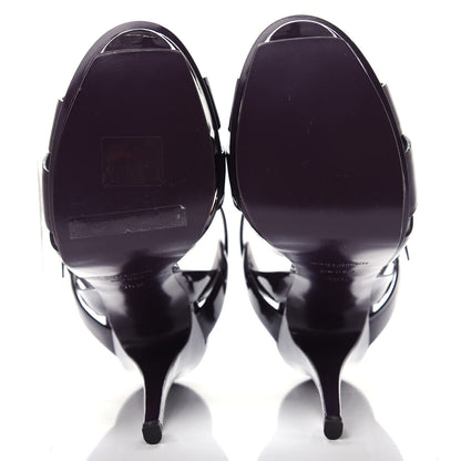 Saint Laurent Patent Soft Tribute 105 Platform Sandals 36.5 Prune 6 of 11