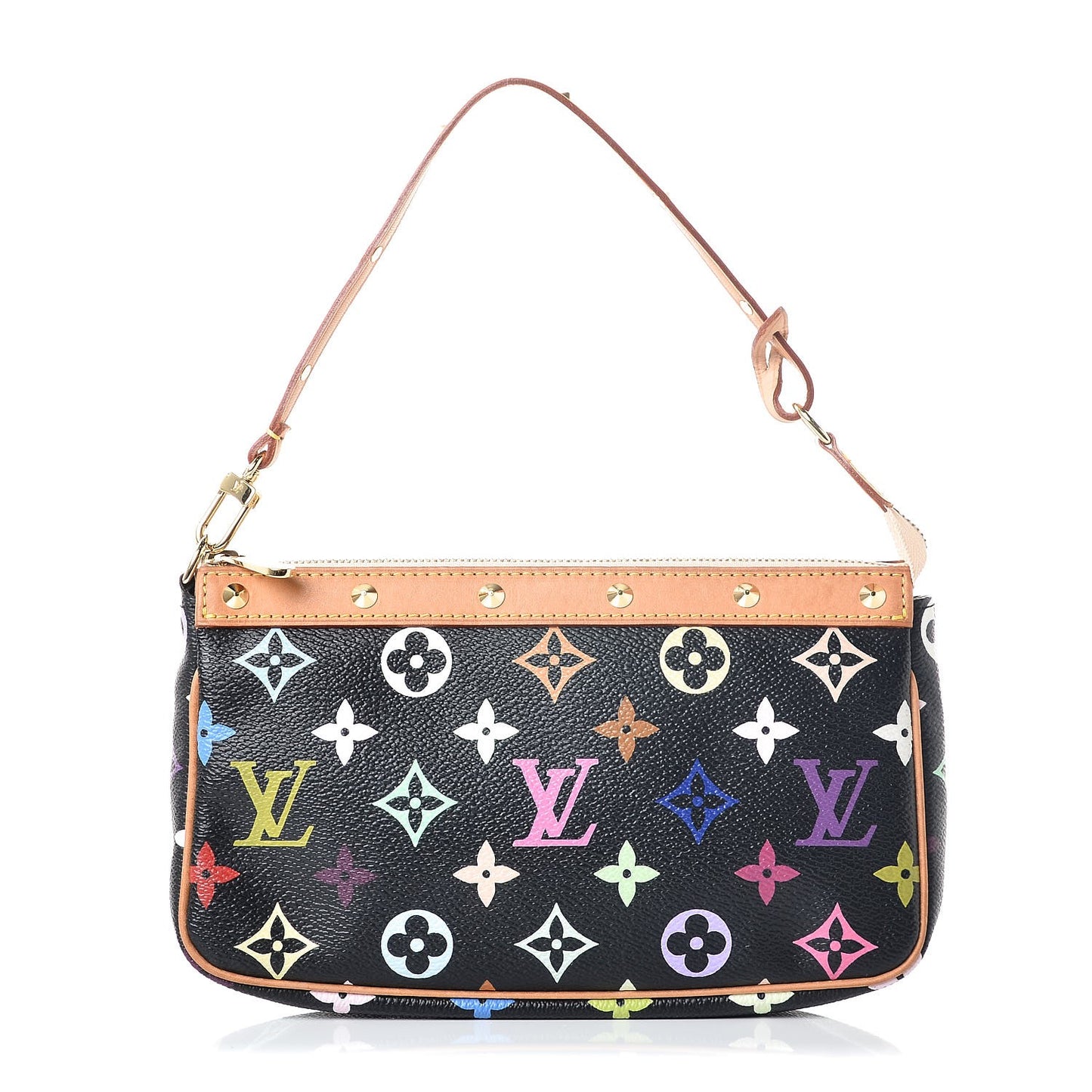 Monogram Multicolor Pochette Accessories Black