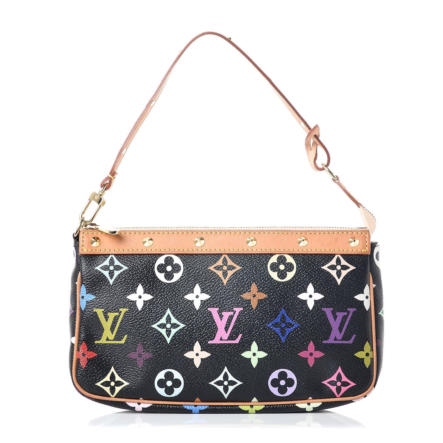 Louis Vuitton Monogram Multicolor Pochette Accessories Black 1 of 8