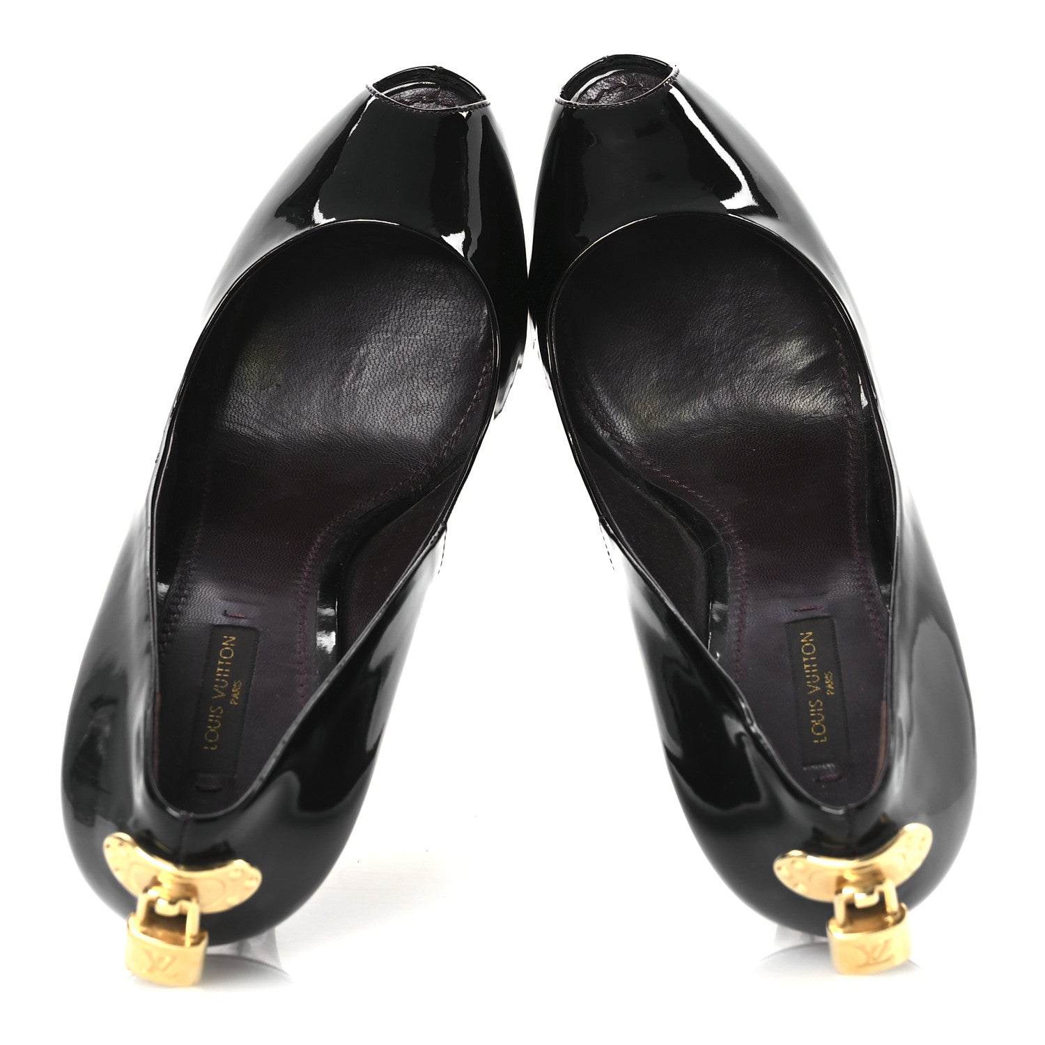 Louis Vuitton Patent Calfskin Oh Really Peep Toe Pumps 40 Amarante 2 of 11