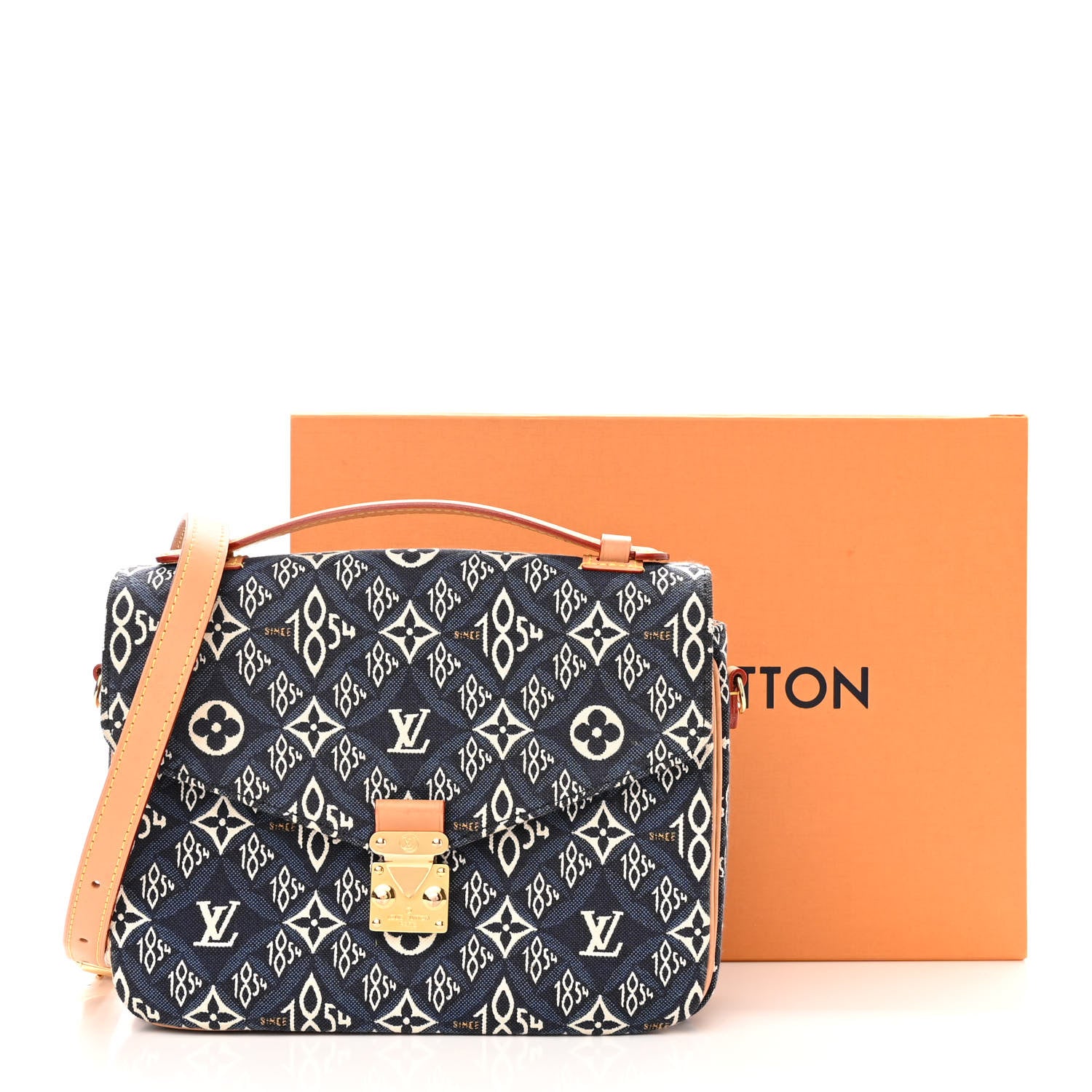Louis Vuitton ケース ポーター柄 Louis Vuitton Jacquard Since 1854 Pochette Metis Blue 1222652