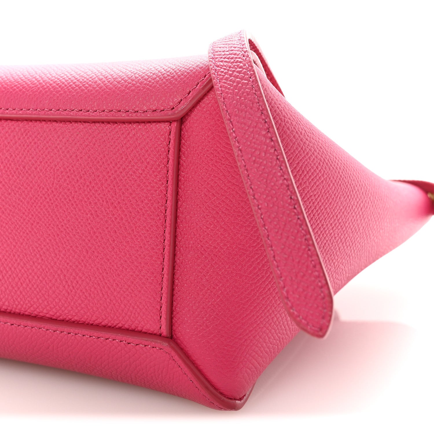 Celine Grained Calfskin Nano Belt Bag Raspberry 10 of 10