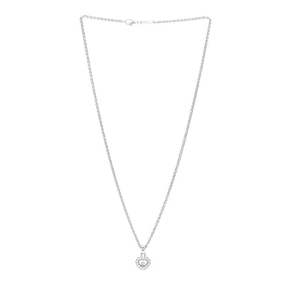 Chopard 18K White Gold Happy Diamonds Icons Heart Pendant Necklace 3 of 4