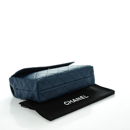 Chanel Calfskin Quilted In The Business Flap Dark Blue 4 of 9