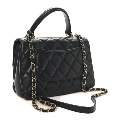 Chanel Lambskin Quilted Small Trendy CC Dual Handle Flap Bag Navy 3 of 11