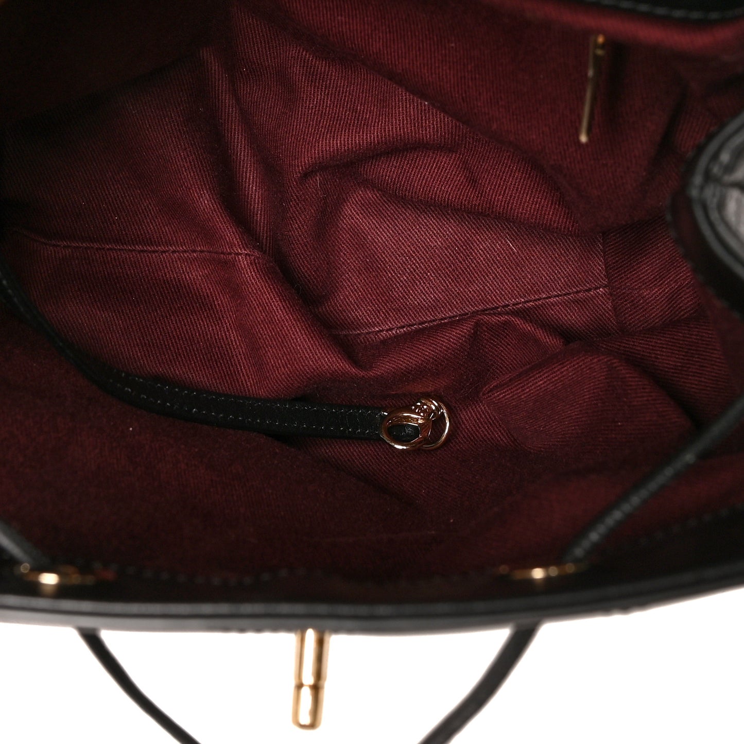 Grained Calfskin Chevron Stitched Backpack Black