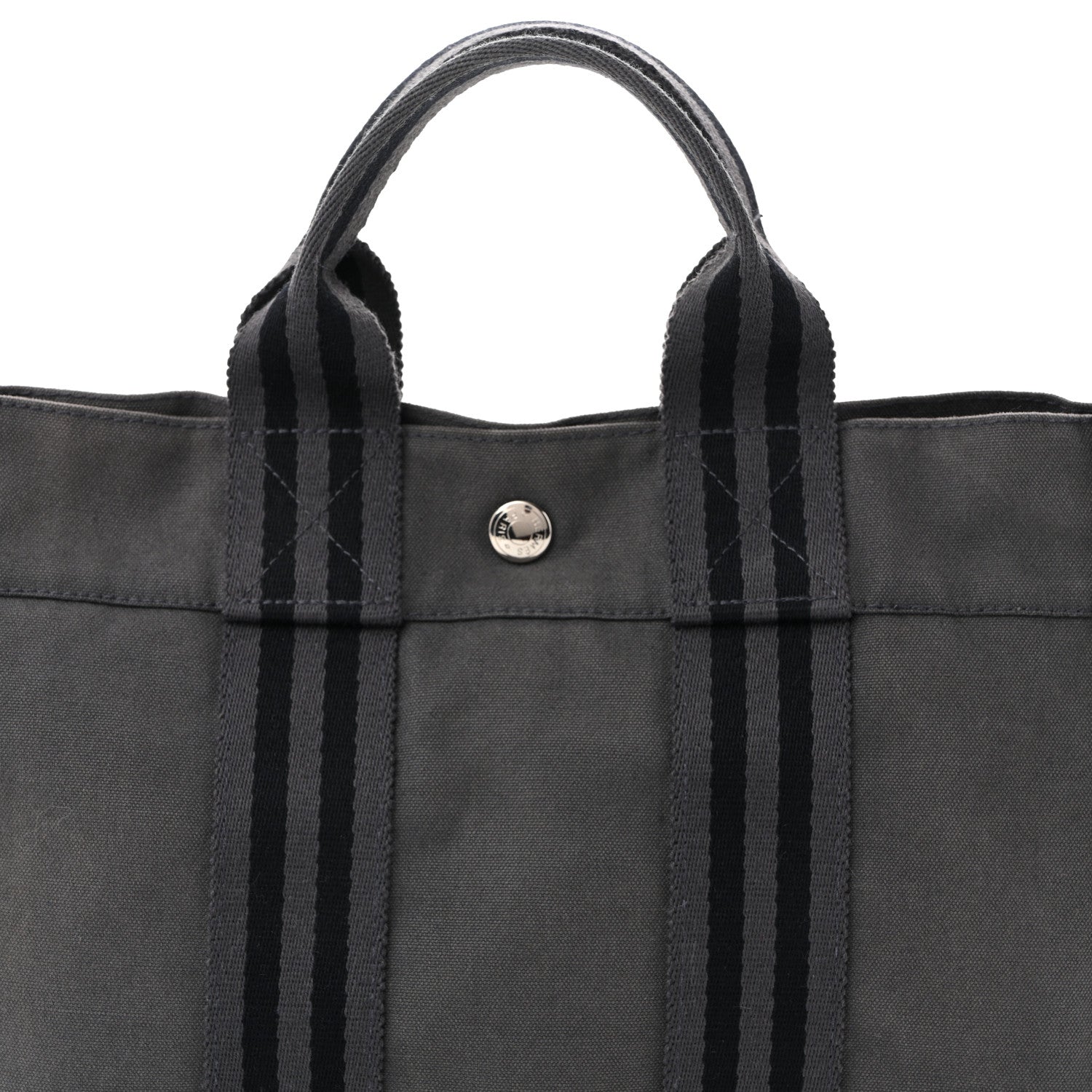 Hermes Canvas Tout Fourre PM Grey 8 of 10