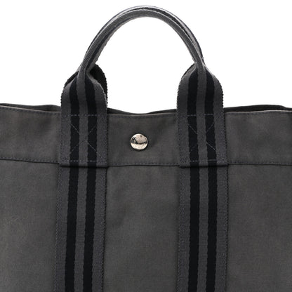 Hermes Canvas Tout Fourre PM Grey 8 of 10