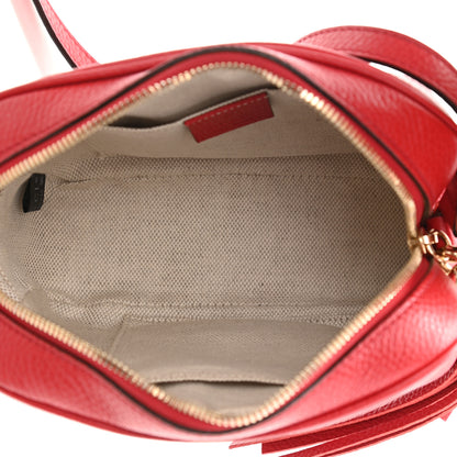 Gucci Pebbled Calfskin Small Soho Disco Bag Tabasco Red 5 of 10